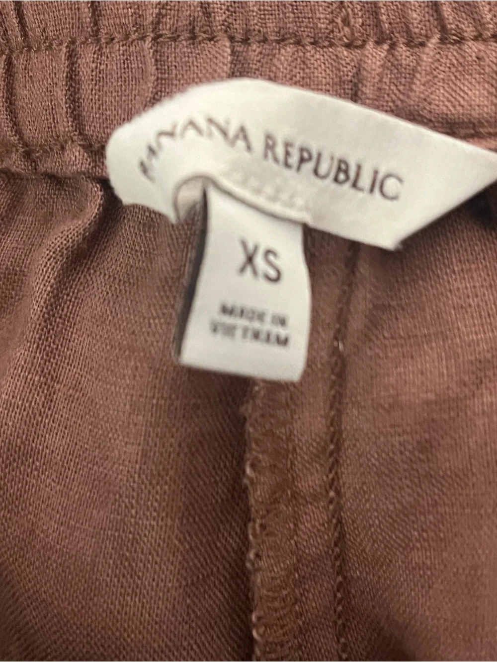 Banana Republic The Getaway Straight Leg Pull On Pant in Linen Size XS